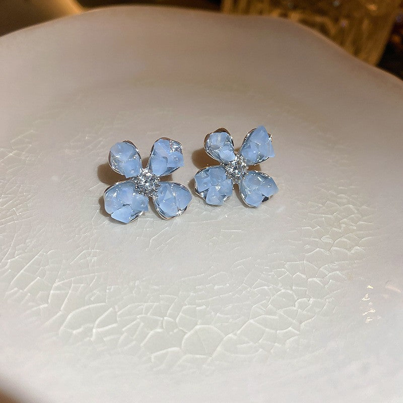 Baby Blue Blossom Studs