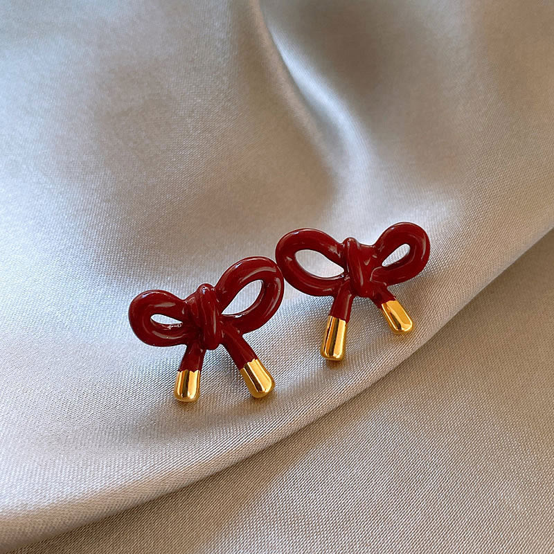 Cherry Bow Studs
