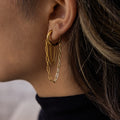 Crystal Chain Hoops