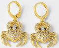 Golden Crab Hoops