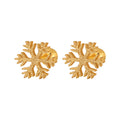 Golden Snowflake Studs