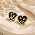 Midnight Tulip Studs 🖤✨