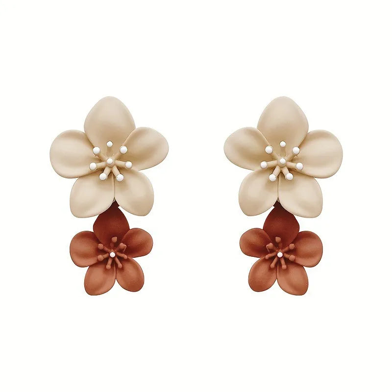 Latte Bloom Earrings ☁️🤎