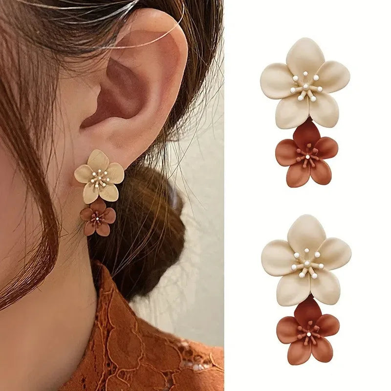 Latte Bloom Earrings ☁️🤎