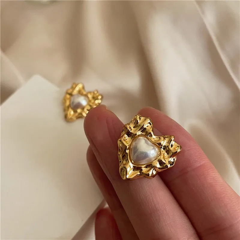 Dual-Tone Heart Studs
