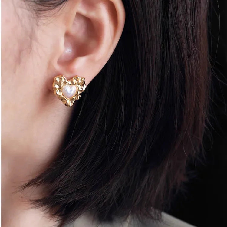 Dual-Tone Heart Studs