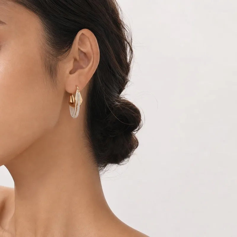 Lana Two-Tone Tassel Earrings