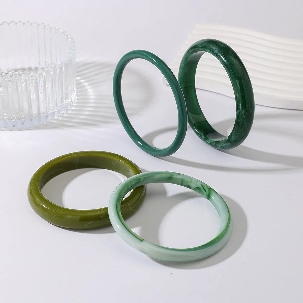 Green 4-Piece Bangle Stack